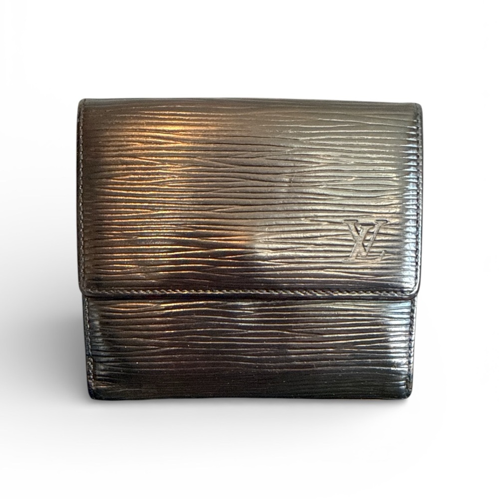 Louis Vuitton Porte-Feuille Elise trifold wallet crafted from black Epi leather - Picture 3 of 13